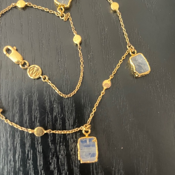 NEW Missoma Gold + Moonstone Charm Choker Necklace - Picture 8 of 13